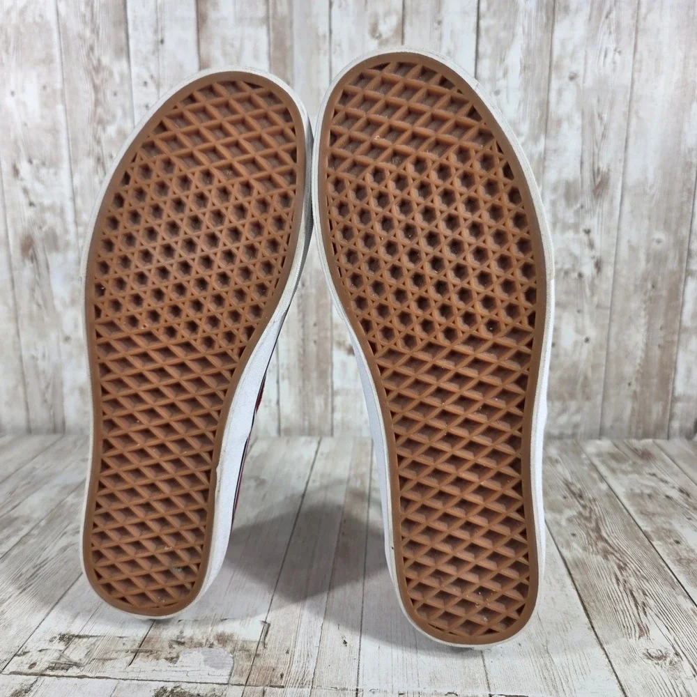 Vans‎ Authentic Rumba Red Canvas Low Top Skate Shoes Womens 10.5 Mens 9.0